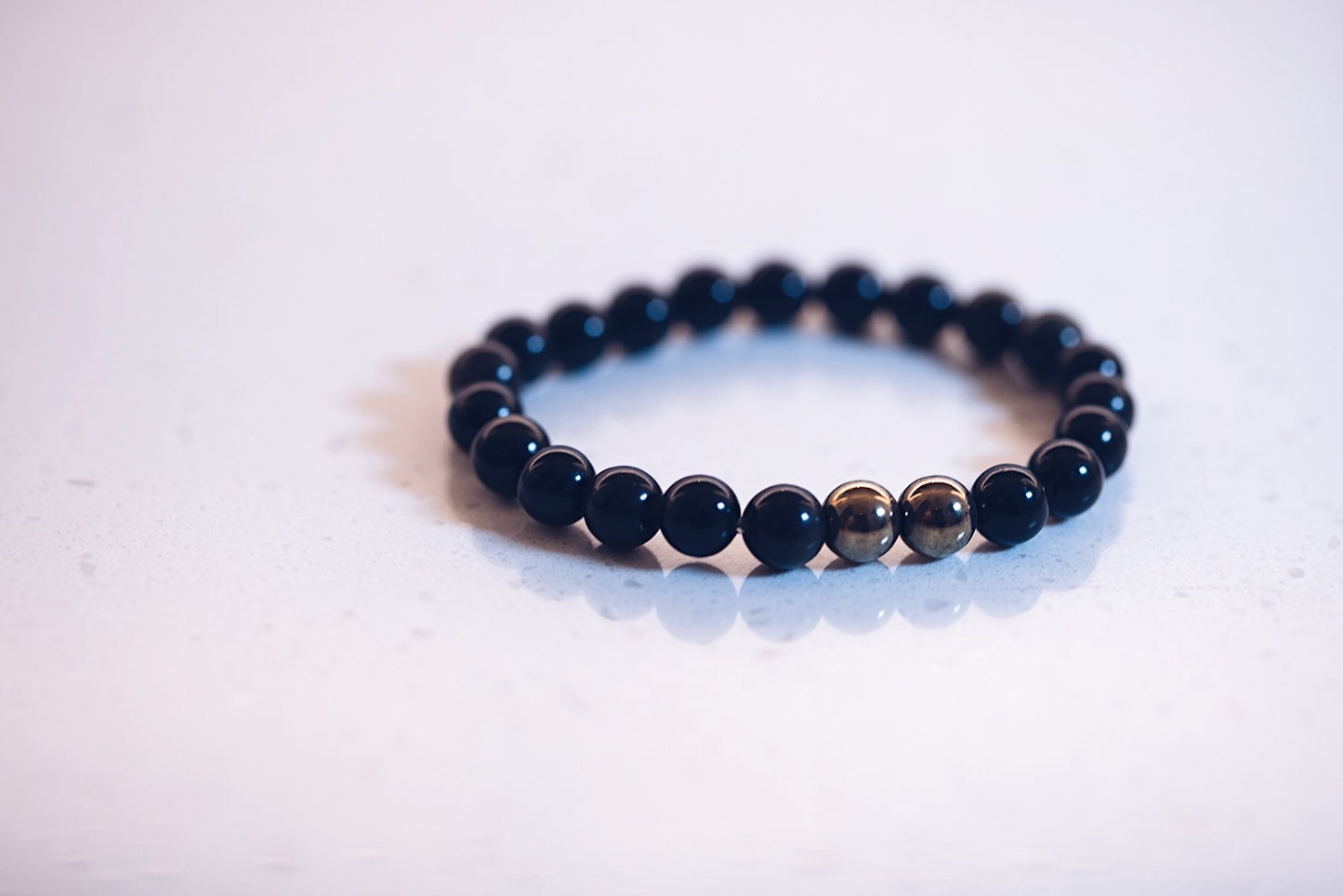 Gold Sheen Obsidian stretch bracelets