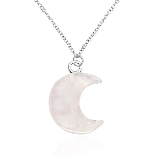 Crystal Moon Pendant Necklace