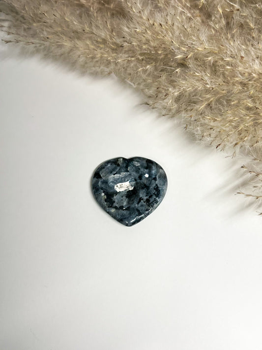 Black Labradorite Heart Worry Stone